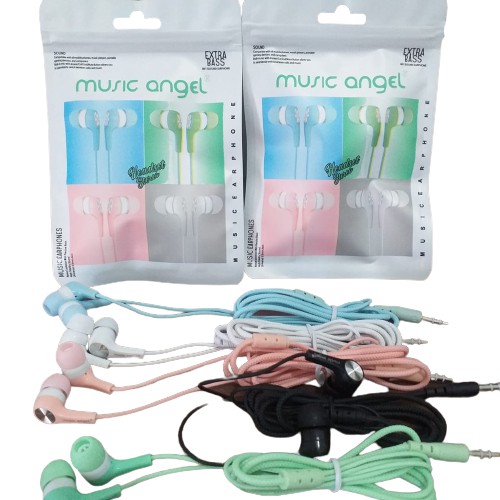 Headset Music Angel  Macaron / Handsfree Musik Angel macaron / Macaroon Mate Color Hifi Extra Bass