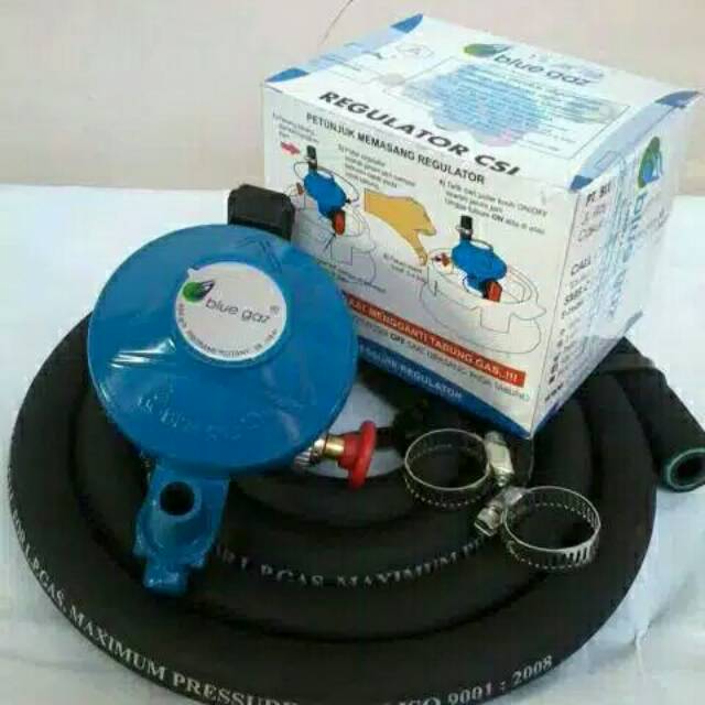 Regulator Blue gas dan Selang kompor Blue gaz terbaik Kusus bluegas