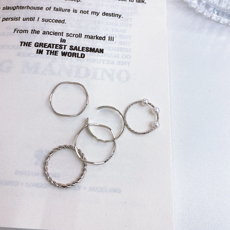 Aksesoris Cincin Aksen Mutiara Gaya Simple