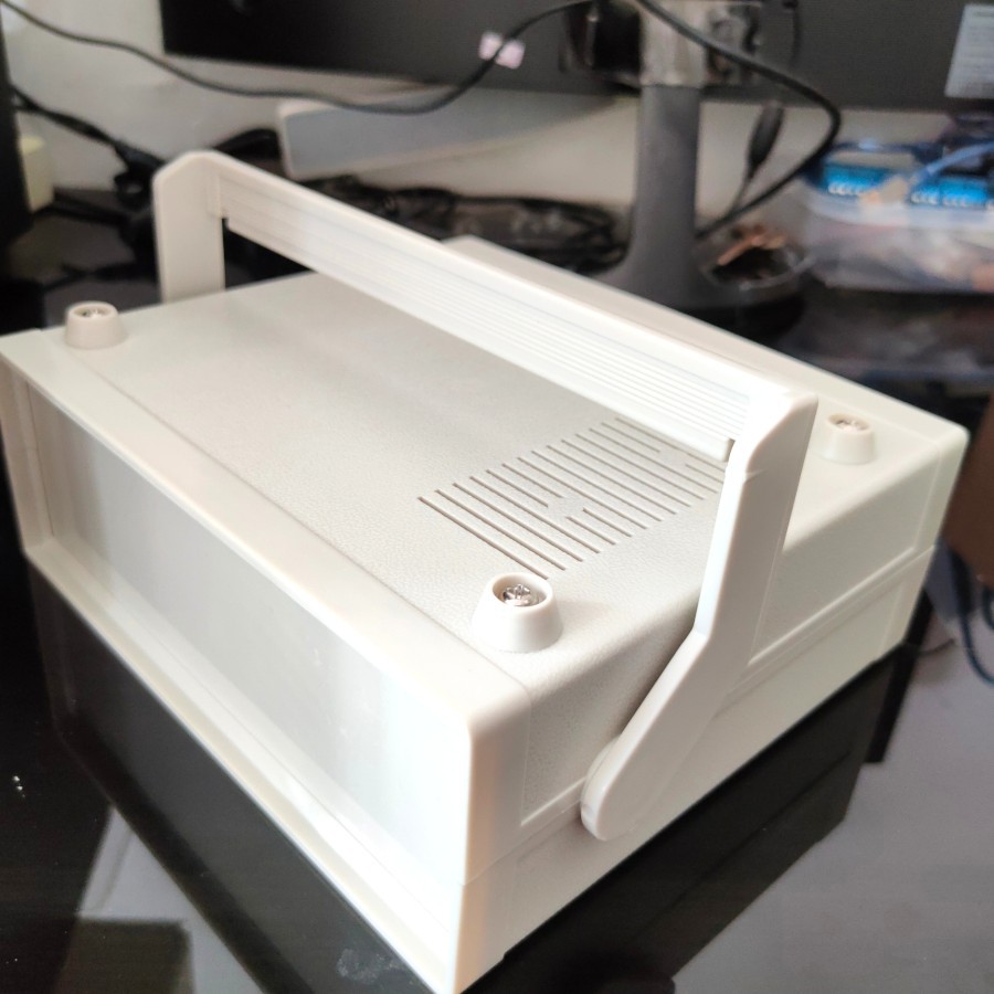 Box Project Standing 1-8 Plastik ABS Putih Grey Model Osiloskop