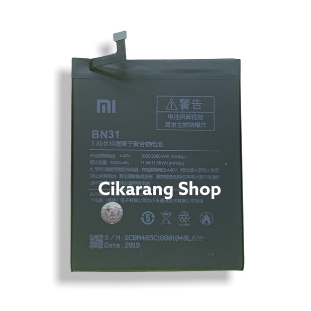 BATERAI XIAOMI REDMI NOTE 5A / MI5X / MIA1 / MI5X / 5A PRIME BN31 BATERE BN31 ORIGINAL
