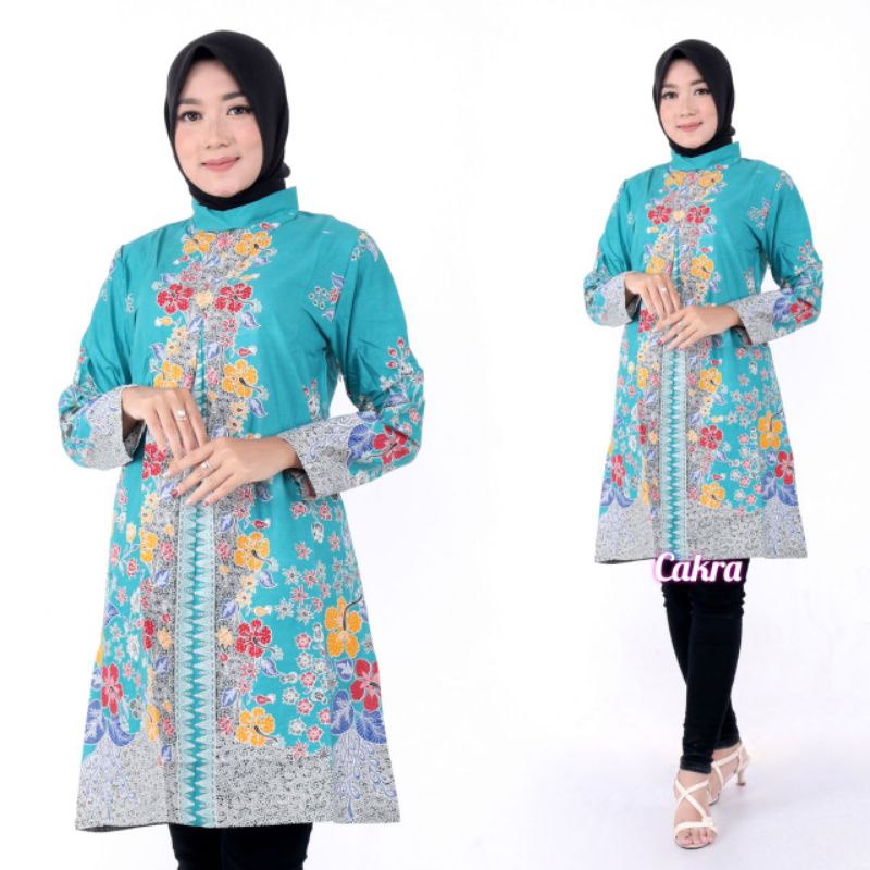 Batik Atasan Wanita Modern Tunik Batik Jumbo Atasan Batik Terbaru 2022 / Baju Kondangan Kerja Cewek 
