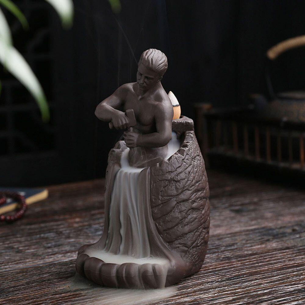 Populer Backflow Incense Burner Kerajinan Tangan Meditasi Dekorasi Rumah Keramik Tempat Dupa