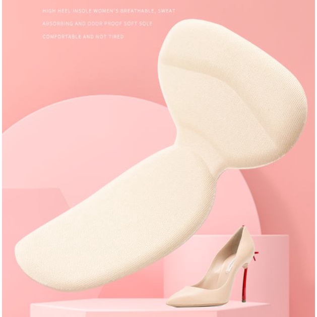 1 Pasang Pengganjal Ganjalan Ganjelan Bantalan Ganjal Ganjel Busa Spons Insole Insol Sol Alas T-Shape Sepatu Kebesaran Wanita GM-AS104