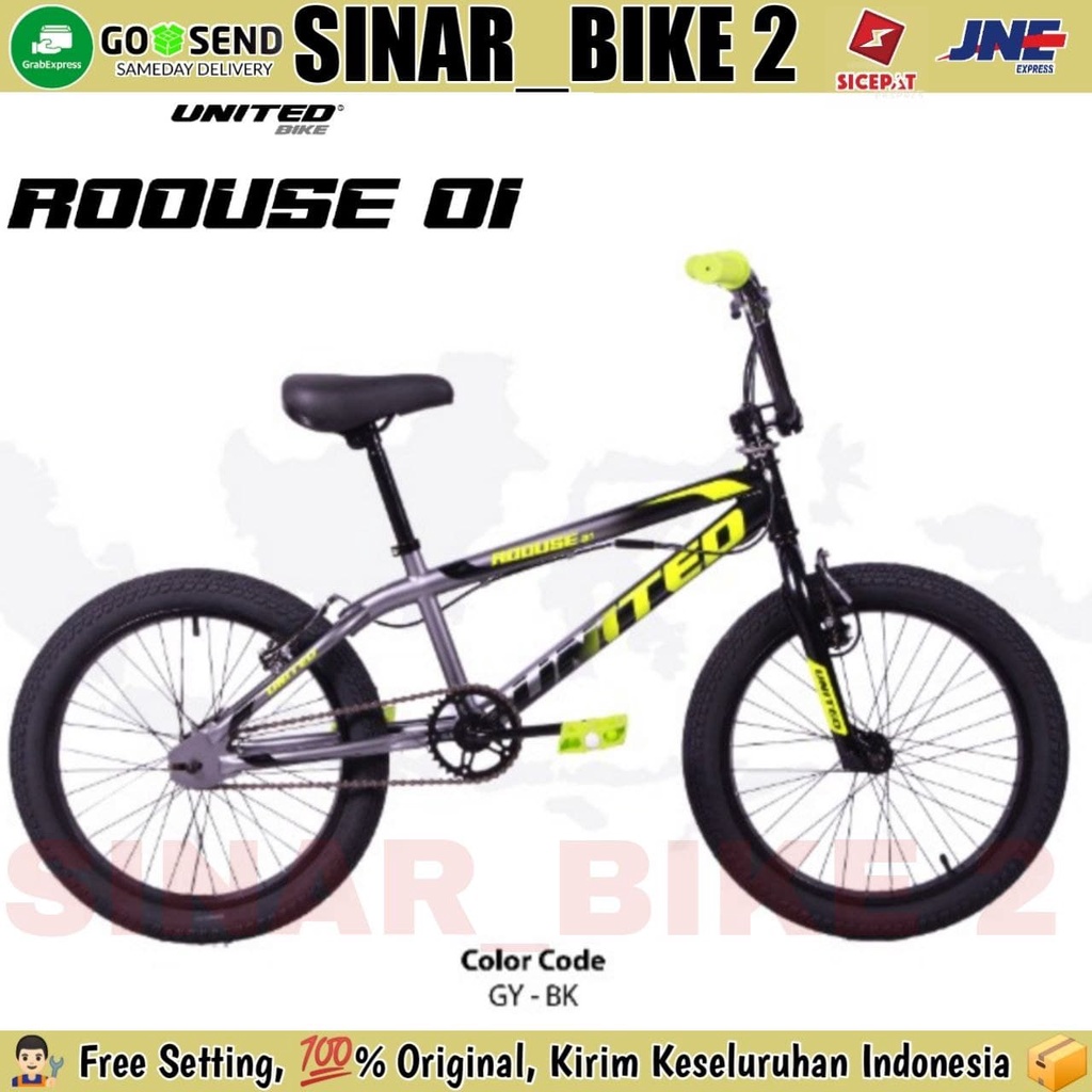 Sepeda Anak Laki 20 Inch BMX UNITED ROOUSE 01 Rotor