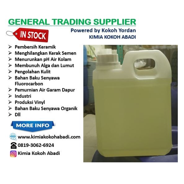 Stok Terakhir Cairan Pembersih Keramik HCl Density 32 max 1KG Diskon