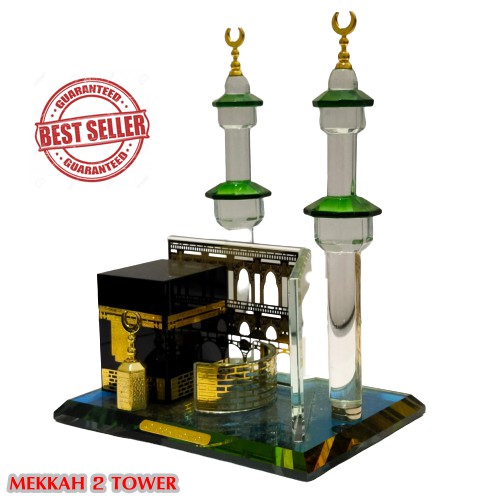 Miniatur Kristal Kabah 2 Pilar GRADASI WARNA