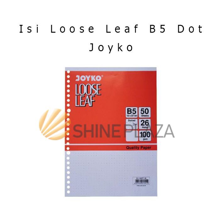 

Dijual Isi Loose Leaf Dot B5 100gr - Isi Binder Dot B5 Joyko Murah