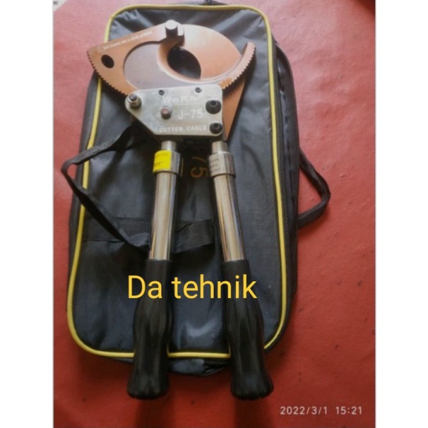 

Gunting tang potong kabel/Ratchet cable cutter J-75 TAIWAN