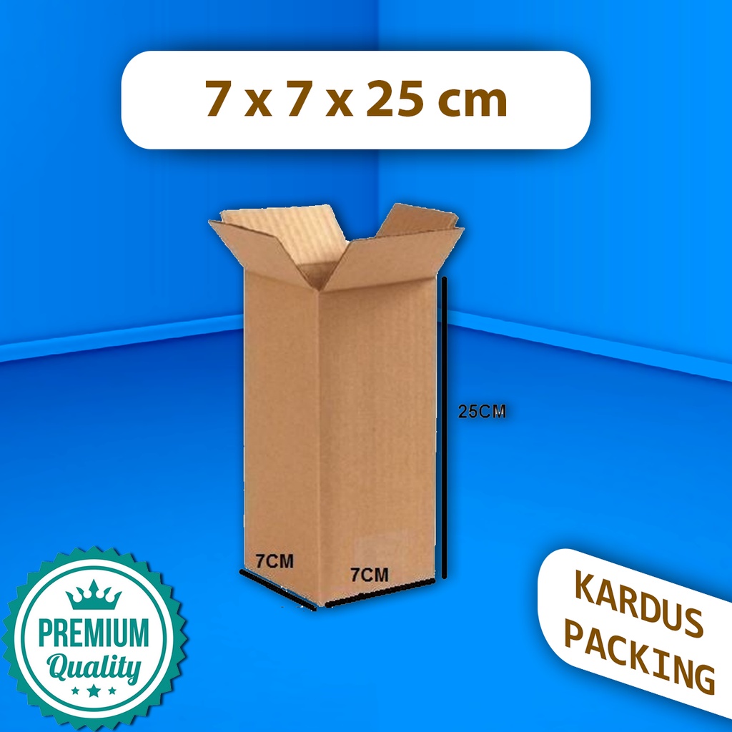

{ISI 5 pcs} KARDUS DUS BOX PACKING PACKAGING BOTOL STANDING BOX 7X7X25 CM POLOS