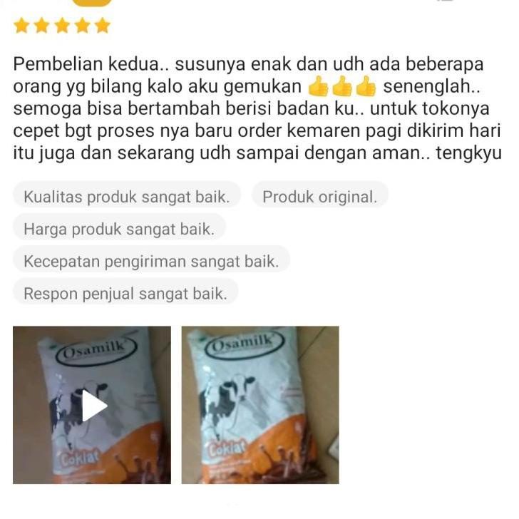 

Terjangkau - SUSU OSAMILK ORIGINAL 100% Penggemuk Badan, Penambah Nafsu Makan