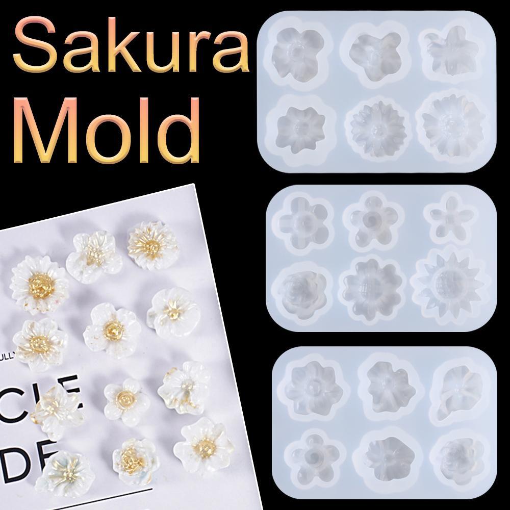 Solighter Sakura/Lotus Kecil Cetakan DIY Membuat Perhiasan Alat Resin Handmade Kerajinan Silikon