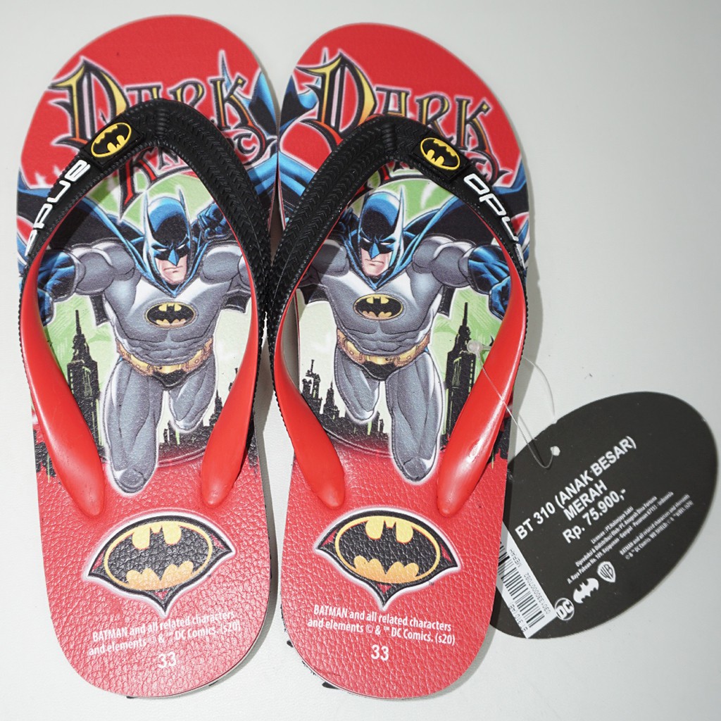 Sandal Jepit Anak Ando Batman BT310 Merah