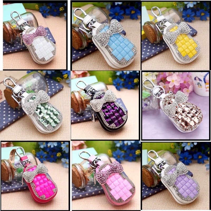 Gantungan kunci mobil stnk dompet kunci mobil stnk dompet kunci mobil pita blink Gantungan Kunci STNK Sarung Dompet Remote Kunci Mobil OVAL Motif Kulit Buaya DAD Crown Mahkota