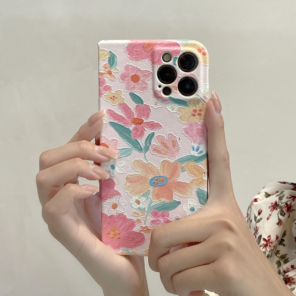 Flower Pattern Casing IPhone SE X XS  12 12promax 7 8Plus  XR XSMAX Cute 11 11pro 11promax Soft Silicone Phone Case Yhh8