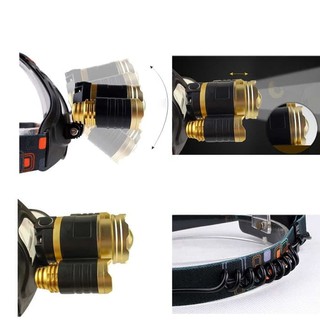 Senter Kepala T6 Gold 10000 Lumens Head Lamp Super Terang