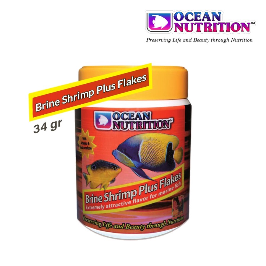 Ocean Nutrition Brine Shrimp Plus Flakes 34gr Makanan Ikan Hias Tropis