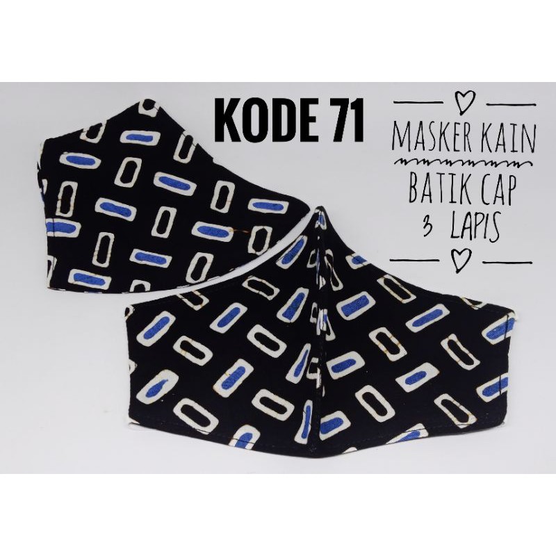 masker kain batik 3 lapis, masker murah