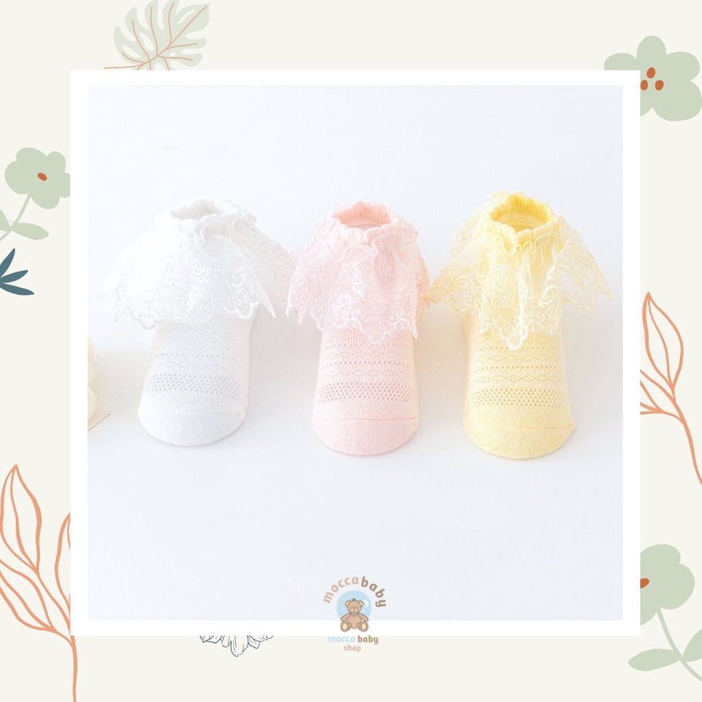 MBSS - Kaos Kaki Renda Anak Perempuan Kids Socks Pakaian Bayi Kaos Kaki Bayi Ala Bahan Katun / BEAUTY ANNIE