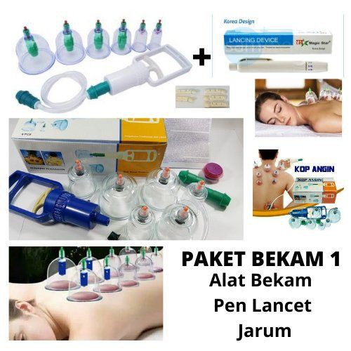 Paket Bekam 1 Kop Angin Pen Lancet Jarum 101109