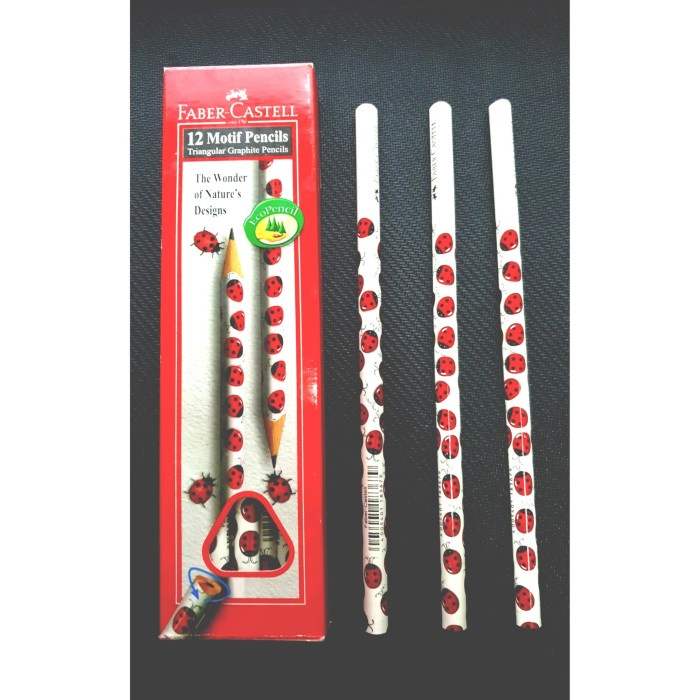 

Gilaa!!! Pensil Faber Castell 2B Motif Bagus