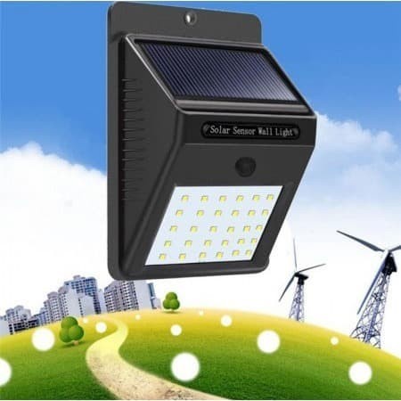 Solar Sensor Wall Light / Lampu Sensor Tenaga Surya 30 LED Lampu Taman Dinding