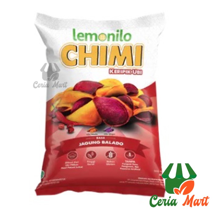 

Keripik Ubi Lemonilo Chimi Jagung Balado 40 gr Cemilan Sehat No Msg