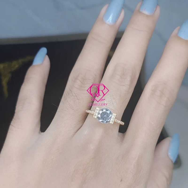 cincin soliter mata 1 replika berlian lapis emas