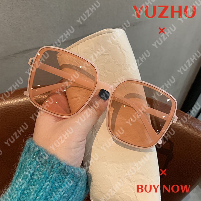 (YUZHU) New Fashion Anti UV Glasses Oversized Square Frame Rice Nail Sunglasses for Women