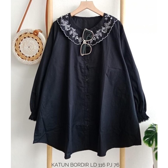 Blus katun bordir import