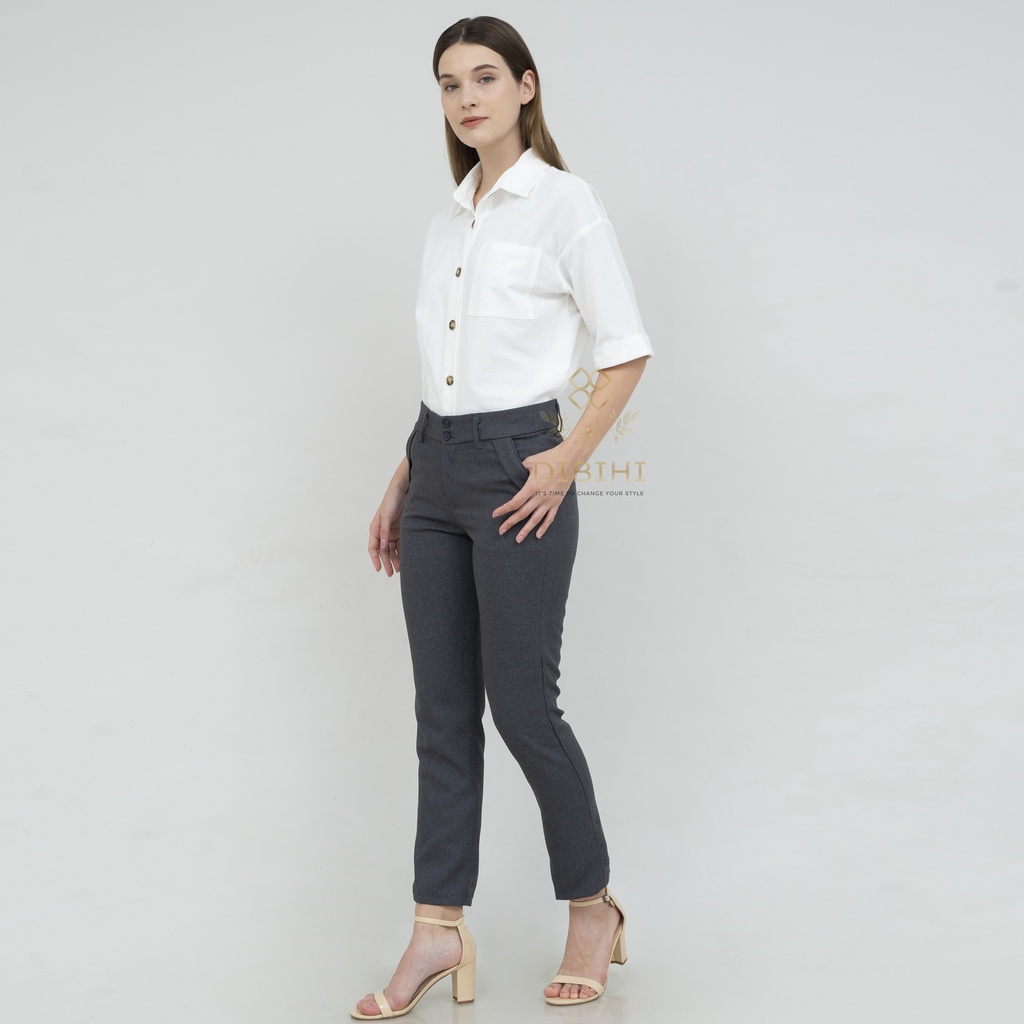 Celana Dibihi Kerja Wanita Kantor Formal Bahan Gracella Premium Size Standar Jumbo Office Pants