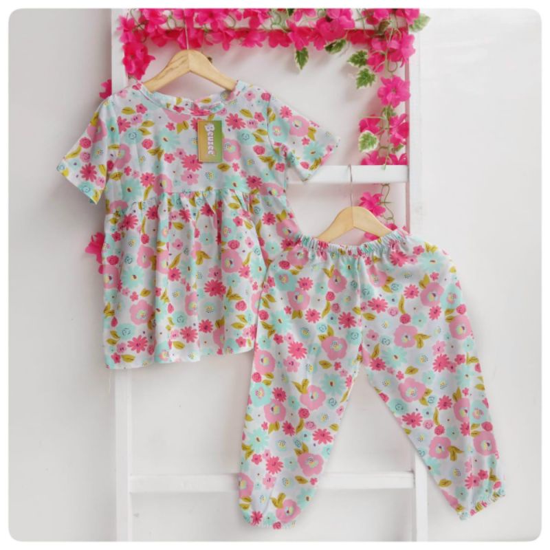 9 bulan -4 Tahun Set Selomita Beuzee Setelan Rayon Anak