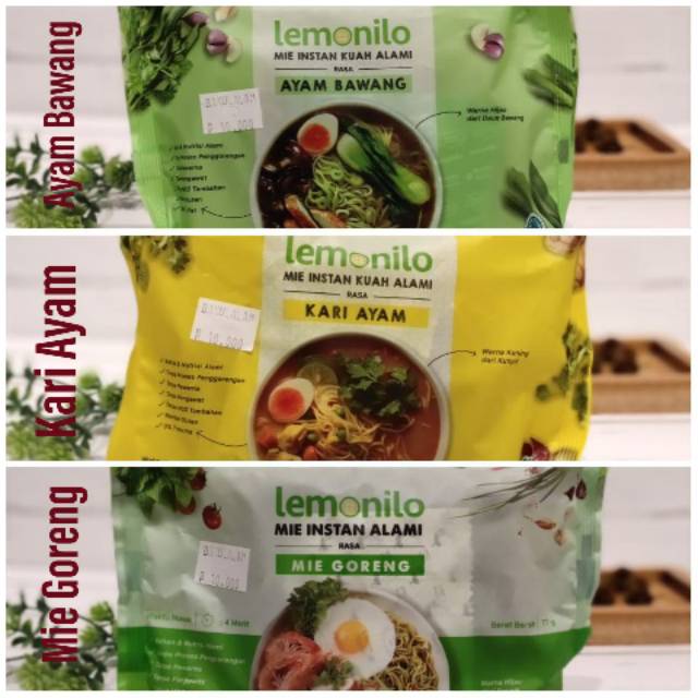 Lemonilo Mie Instan Alami tanpa pengawet, pewarna, MSG | Shopee Indonesia