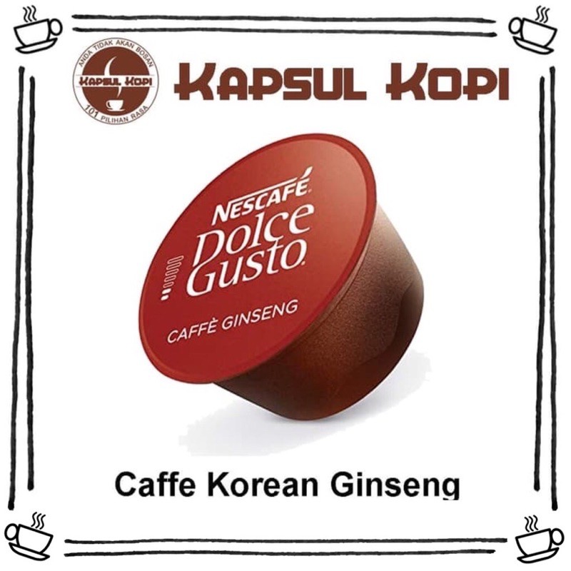 

Caffe Korean Ginseng Ecer Kapsul Kopi Nescafe Dolce Gusto Import Coffee Capsule