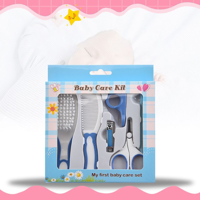 Mary 6pcs / Set Sisir + Sikat + Gunting Kuku + Gunting Kuku + Sisir Untuk Bayi Newborn