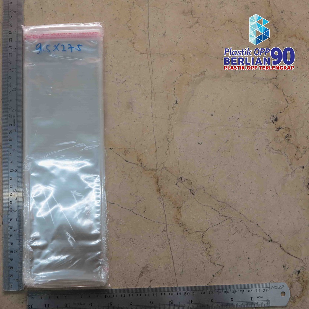 

9,5X27,5 CM PLASTIK OPP (SEAL/LEM) TEBAL 20 MIC ASLI / PLASTIK KEMASAN