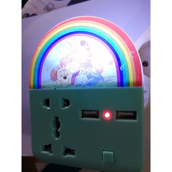 USB Multi socket + Lamp with switch