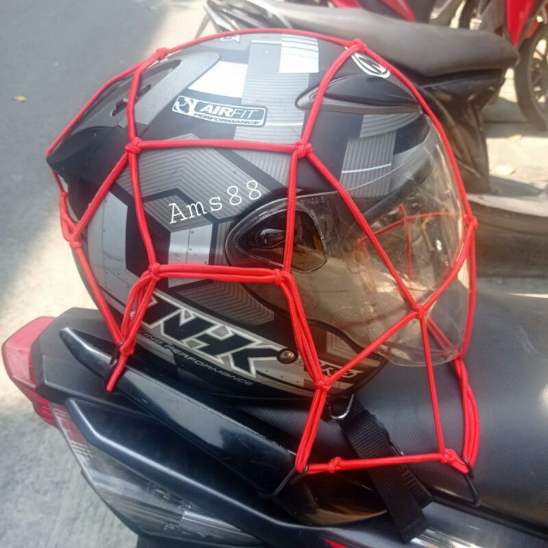 JARING HELM KARET TEBAL JARING PENGIKAT BARANG DIMOTOR SERBAGUNA