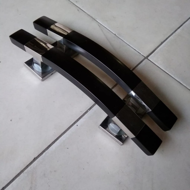 Handle Pintu Rumah 33 cm 2 biji Model Kotak Sabit