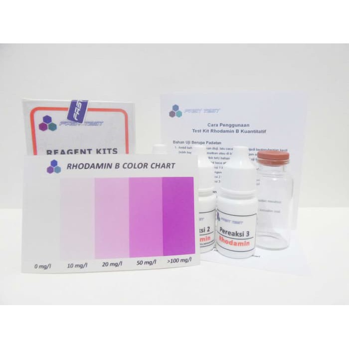 Jual Test Kit Rhodamine-B Kuantitatif / Reagent Pewarna Uji Rhodamin-B ...