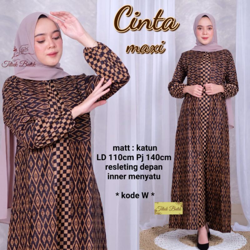 CINTA MAXI dress batik gamis batik baju batik wanita seragam batik wanita