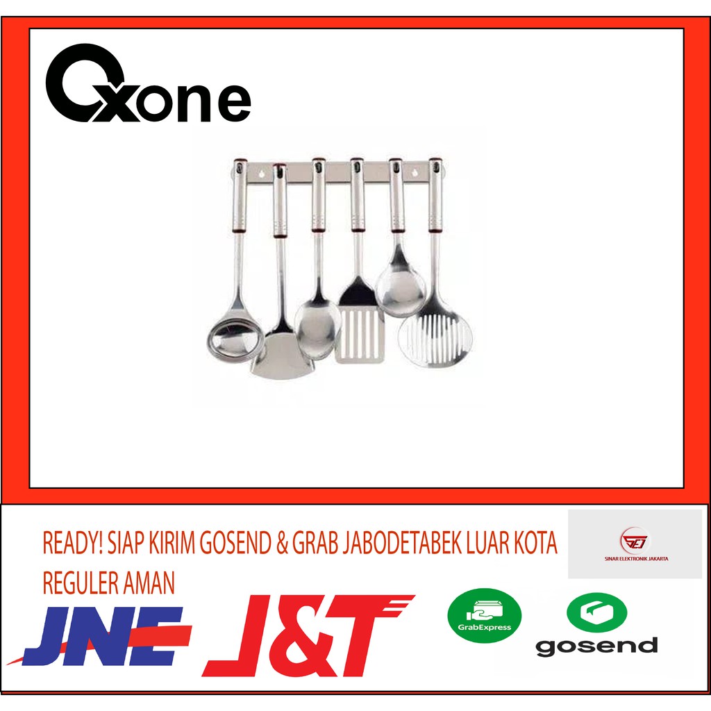 Oxone OX-963 Spatula Bahan Stainless Steel. Isi 7 pcs