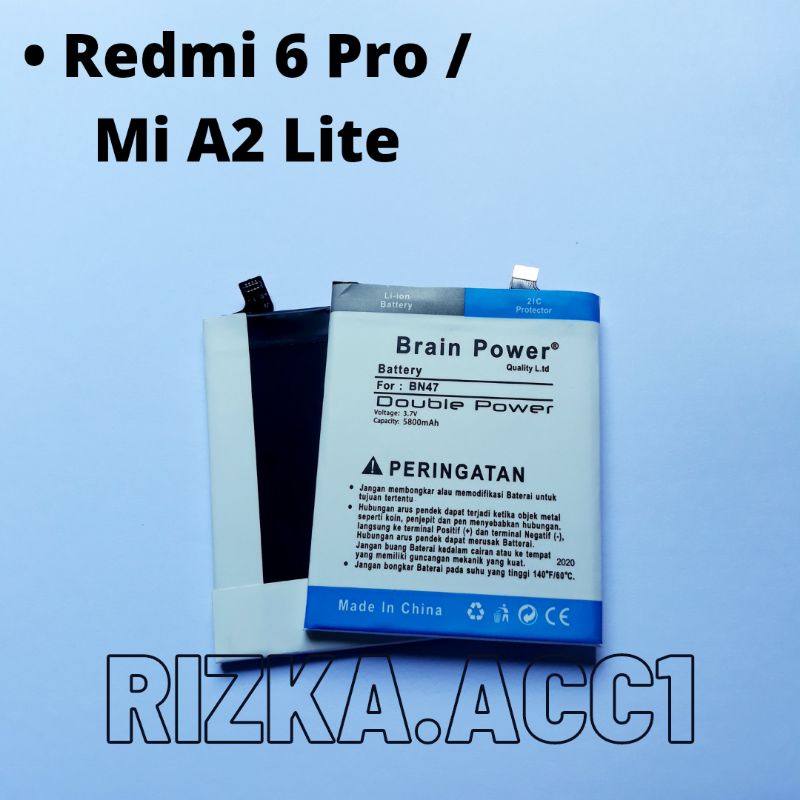 Baterai Batre Redmi 6Pro BN47 Mi A2 Lite BN-47 Double iC Power Battery Hp