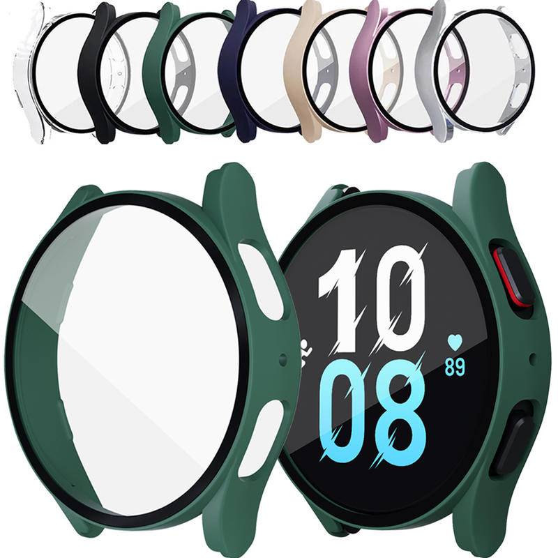 Case Pelindung Jam Tangan Bahan Kaca Kuat Ukuran 40mm 44mm Untuk Samsung Galaxy Watch 5