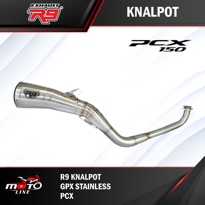 knalpot r9 gpx stainlese pcx