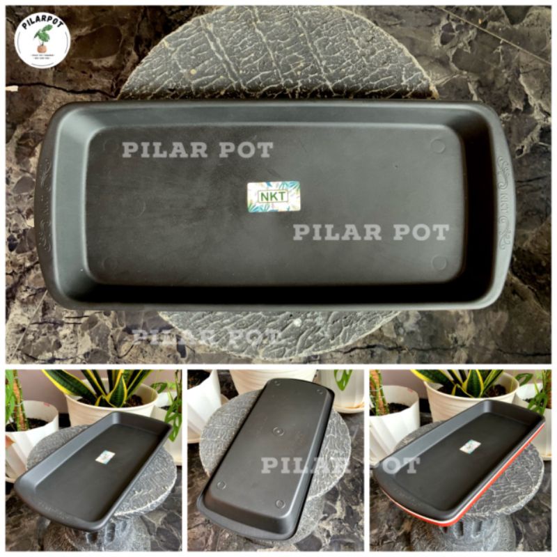 tatakan alas pot panjang tray rtg 01 hitam - NKT TRAY RTG 01 HITAM