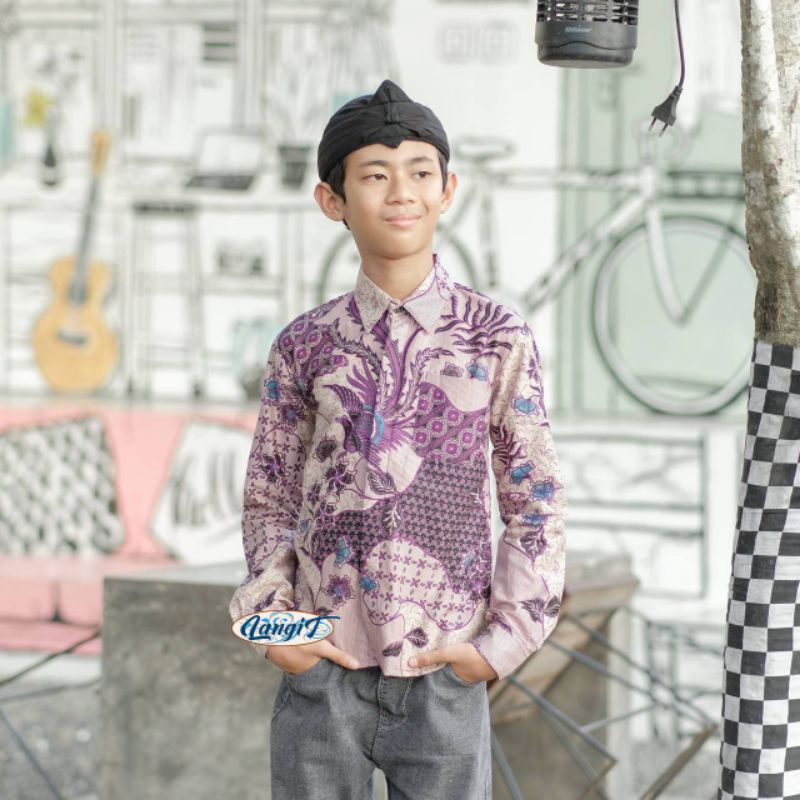 batik anak laki laki lengan panjang kemeja batik anak sekolah