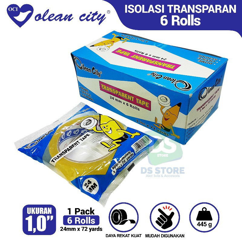 

ISOLASI OPP BENING 1 INCHI + DUS [PER-PCS] OLEANCITY