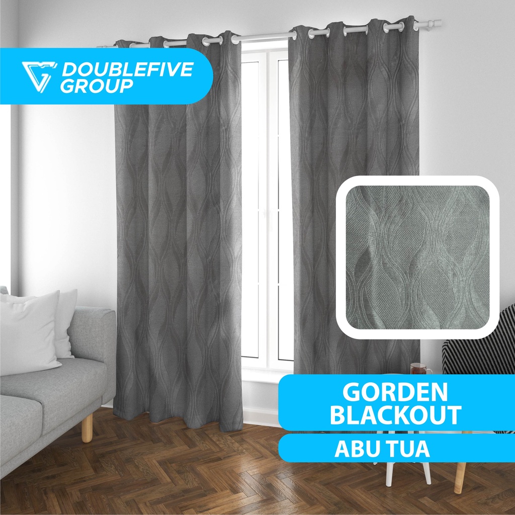 Gorden Blackout Import Mewah Coklat Tua 12 Lubang Lebar 135 Cm - Hordeng - Korden - Horden - Gordeng - Tirai - Gordyn - Curtain - Ordeng Jendela Polos Minimalis