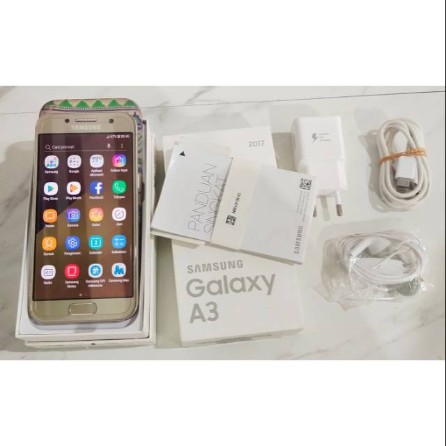 SECOND SAMSUNG A3 2017.Kwalitas mesin 100% sempurna kelengkapan full oryginal,siap pakai